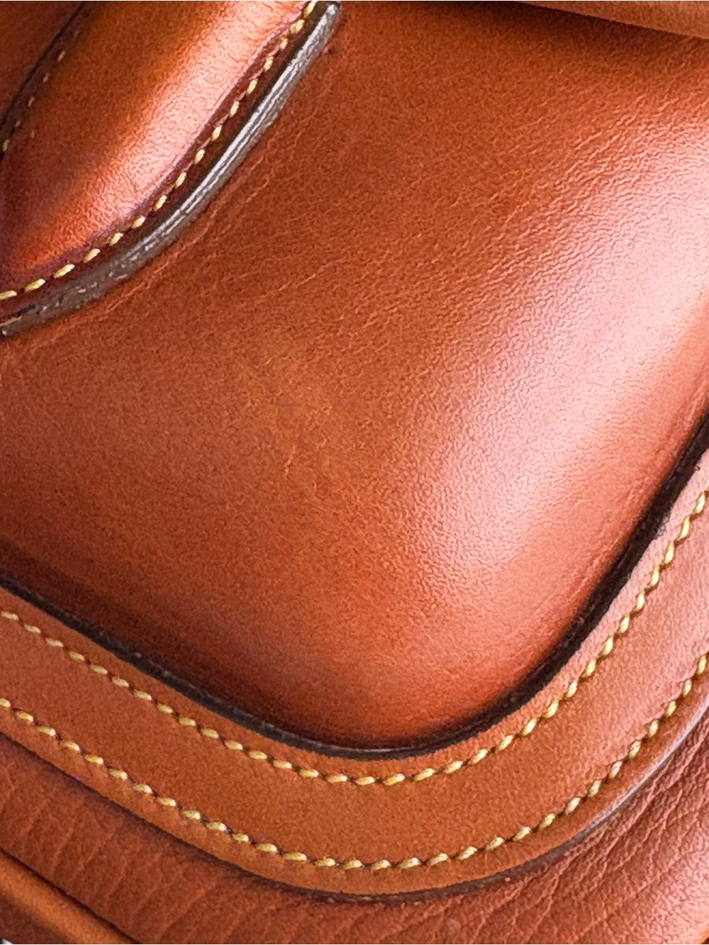 Dooney & Bourke awl British Tan Leather mini Outback Square Crossbody Bag - Picture 13 of 16